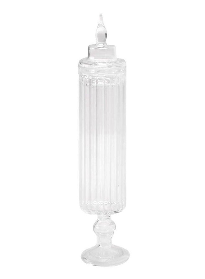 ULDIGI Candy Jar with Lid Transparent Glass Jar for Dollhouse Scale Accessories for Home Decoration and Miniature Display - Image 1